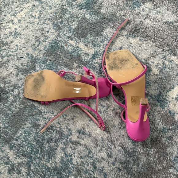 Women's Pink Strappy Heels - Picture 8 of 8